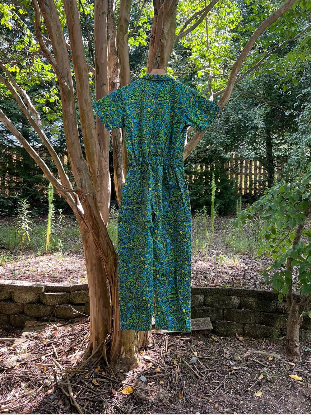 Big Bud Press Moss Blossom Short Sleeve Jumpsuit Size M - Picture 4 of 8